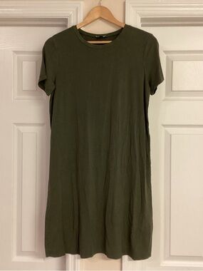 Express Olive Green T-Shirt Dress